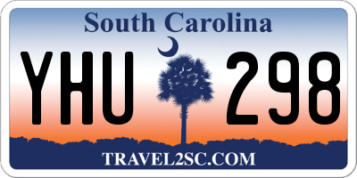 SC license plate YHU298