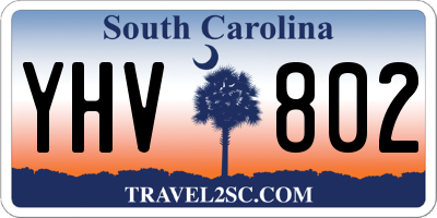 SC license plate YHV802