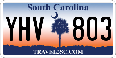 SC license plate YHV803
