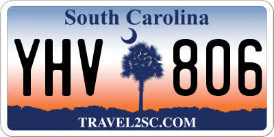 SC license plate YHV806