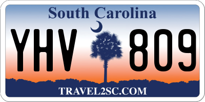 SC license plate YHV809