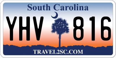 SC license plate YHV816