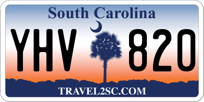 SC license plate YHV820