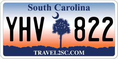 SC license plate YHV822
