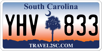 SC license plate YHV833