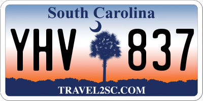 SC license plate YHV837