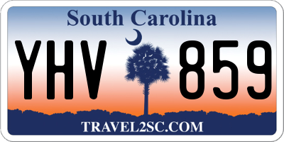 SC license plate YHV859