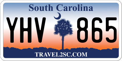 SC license plate YHV865