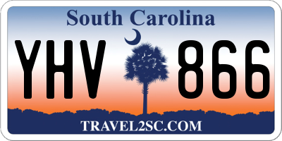 SC license plate YHV866