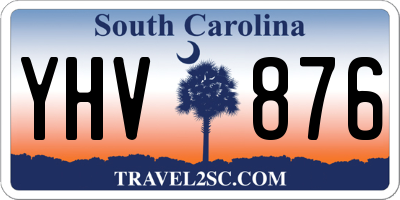 SC license plate YHV876