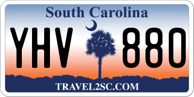 SC license plate YHV880
