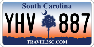 SC license plate YHV887