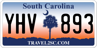 SC license plate YHV893