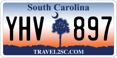 SC license plate YHV897