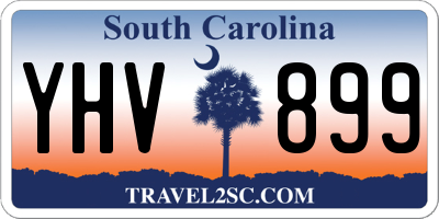 SC license plate YHV899