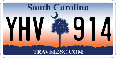 SC license plate YHV914