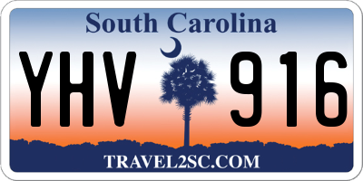 SC license plate YHV916