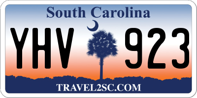 SC license plate YHV923