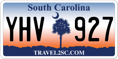 SC license plate YHV927