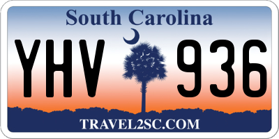 SC license plate YHV936