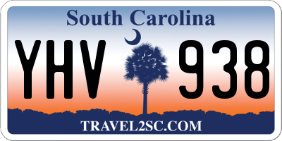 SC license plate YHV938