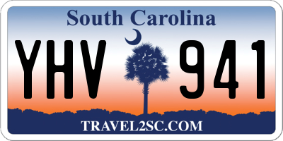 SC license plate YHV941