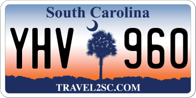 SC license plate YHV960