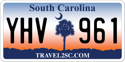 SC license plate YHV961