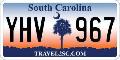 SC license plate YHV967