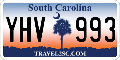 SC license plate YHV993