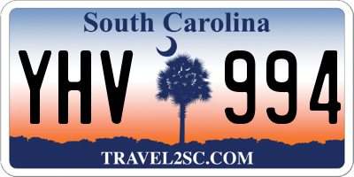 SC license plate YHV994