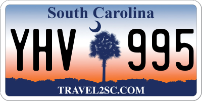 SC license plate YHV995