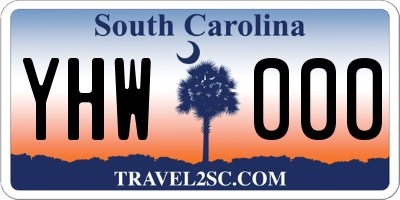 SC license plate YHW000