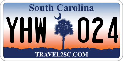 SC license plate YHW024