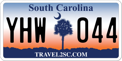 SC license plate YHW044