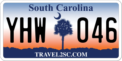 SC license plate YHW046