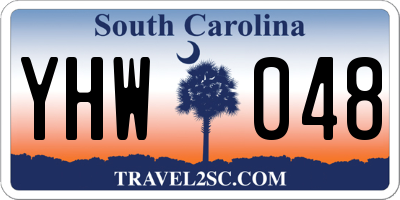 SC license plate YHW048
