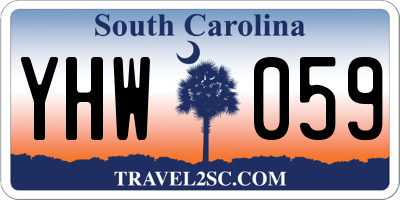 SC license plate YHW059