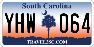 SC license plate YHW064