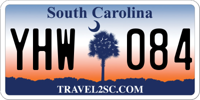 SC license plate YHW084