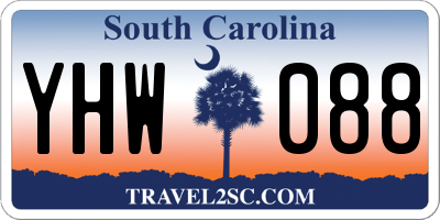 SC license plate YHW088