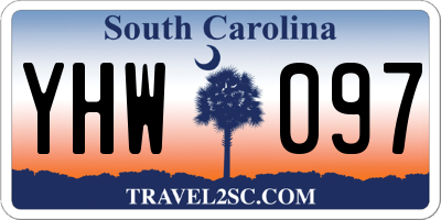 SC license plate YHW097