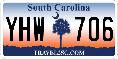 SC license plate YHW706