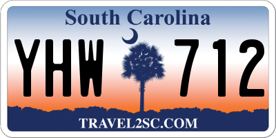 SC license plate YHW712