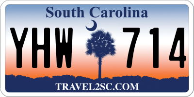 SC license plate YHW714