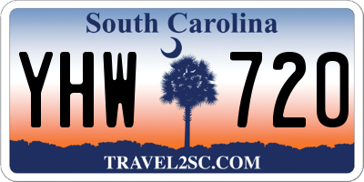 SC license plate YHW720