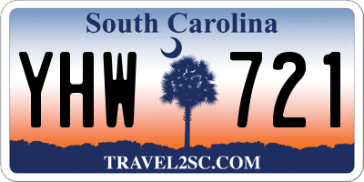 SC license plate YHW721