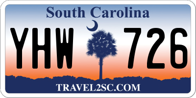 SC license plate YHW726