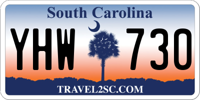 SC license plate YHW730