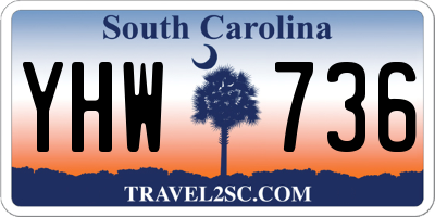 SC license plate YHW736